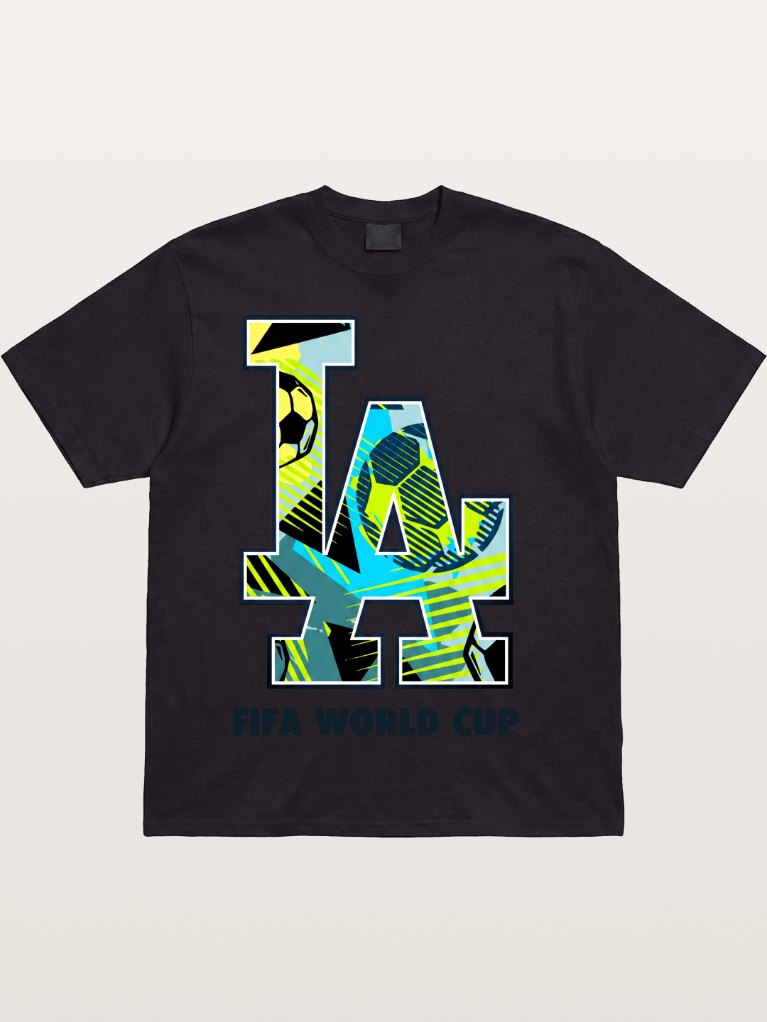 FIFA WC LA Geometric Soccer Fill Cotton T-shirt