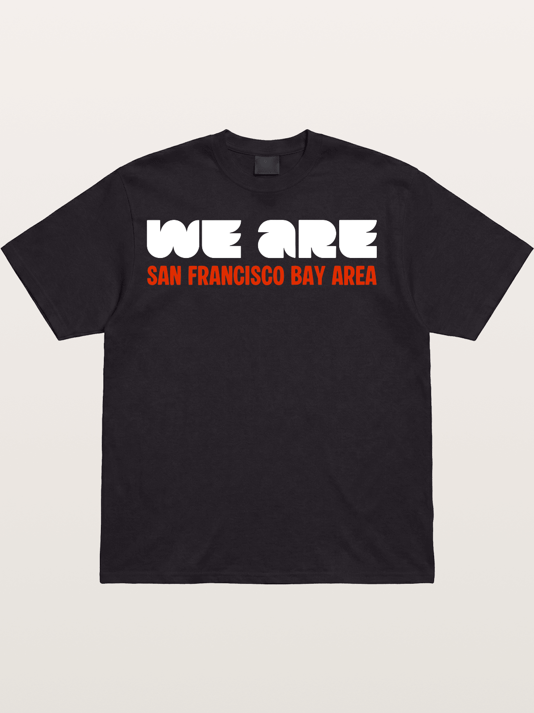 San Francisco Bay Area Red Text Cotton T-shirt