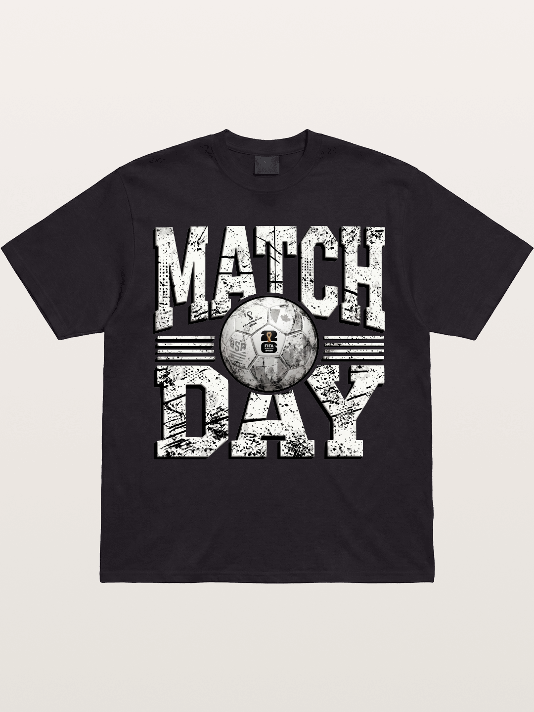 Match Day Grunge Soccer Print Gildan T-shirt