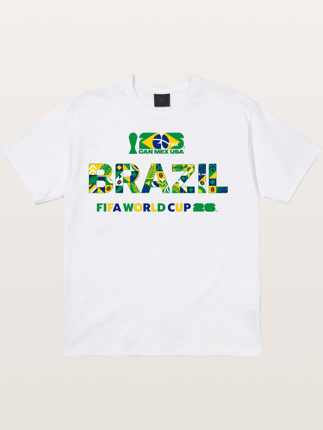 Brazil 2026 Floral Pattern Art Cotton T-shirt
