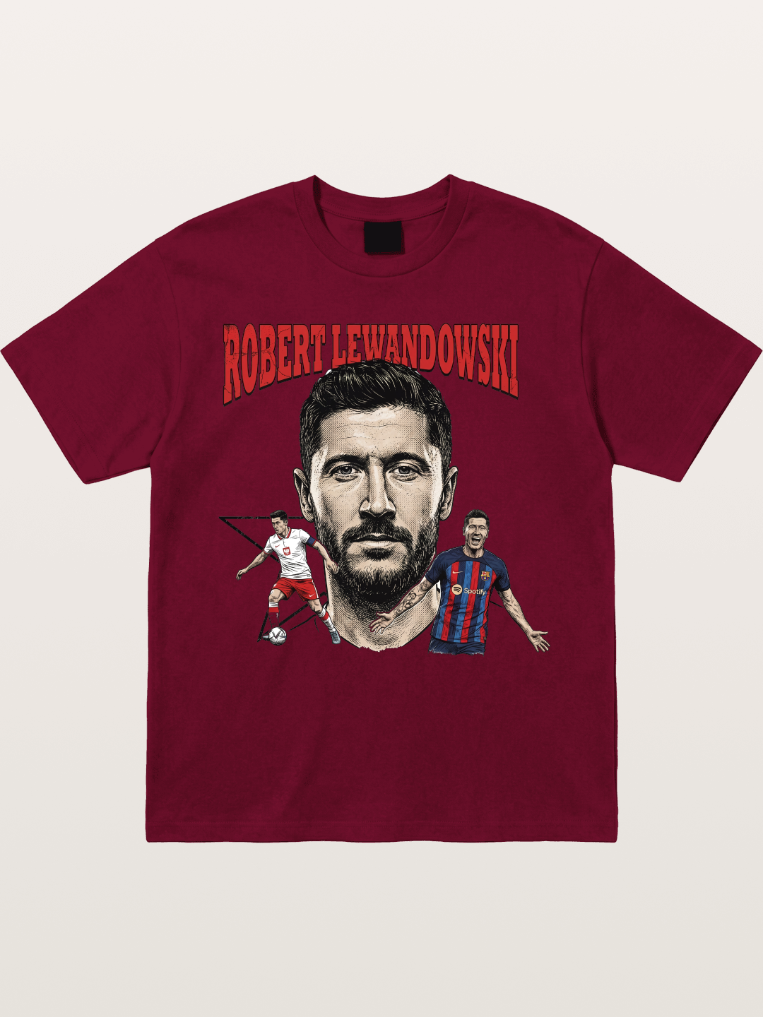 Robert Lewandowski Football Art Gildan T-shirt