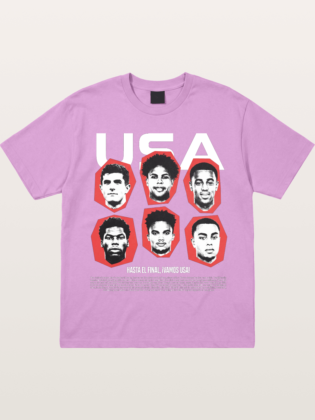 Six US Soccer Stars Hexagon Layout Gildan T-shirt