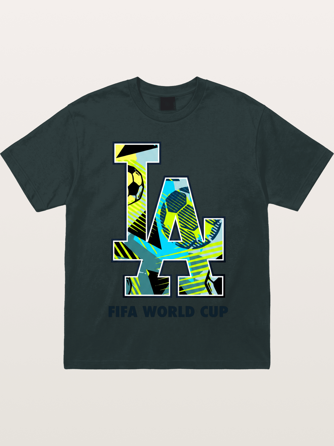 FIFA WC LA Geometric Soccer Fill Gildan T-shirt
