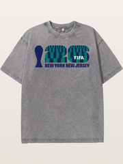 NYNJ WC 2026 Blue Geometric Logo Washed T-shirt