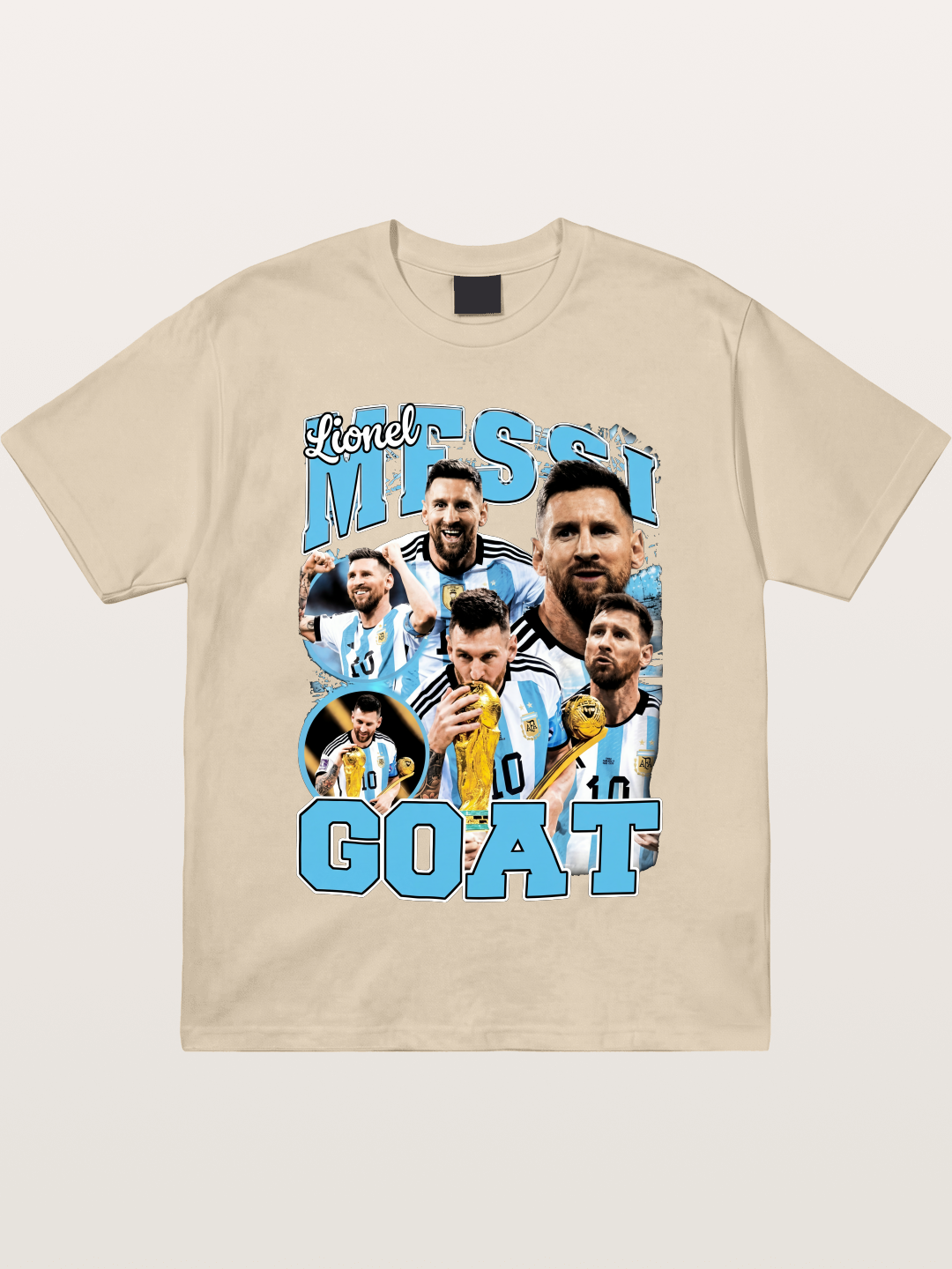 Lionel Messi GOAT Argentina Collage Gildan T-shirt