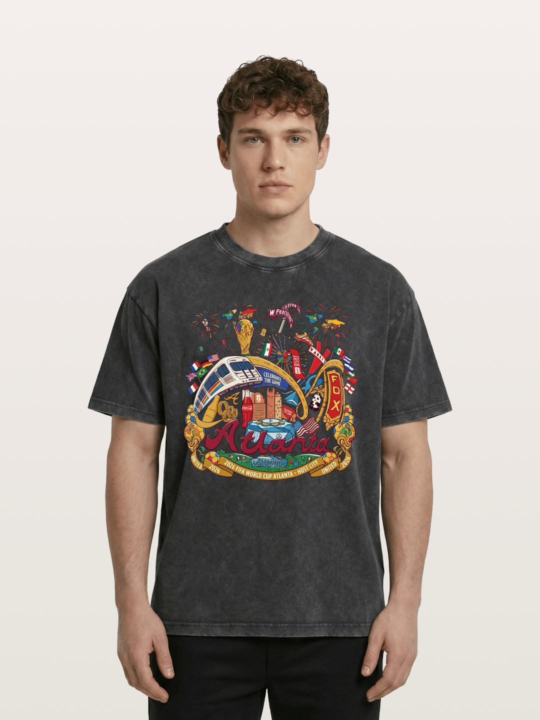 Atlanta 2026 World Cup Poster Washed T-shirt
