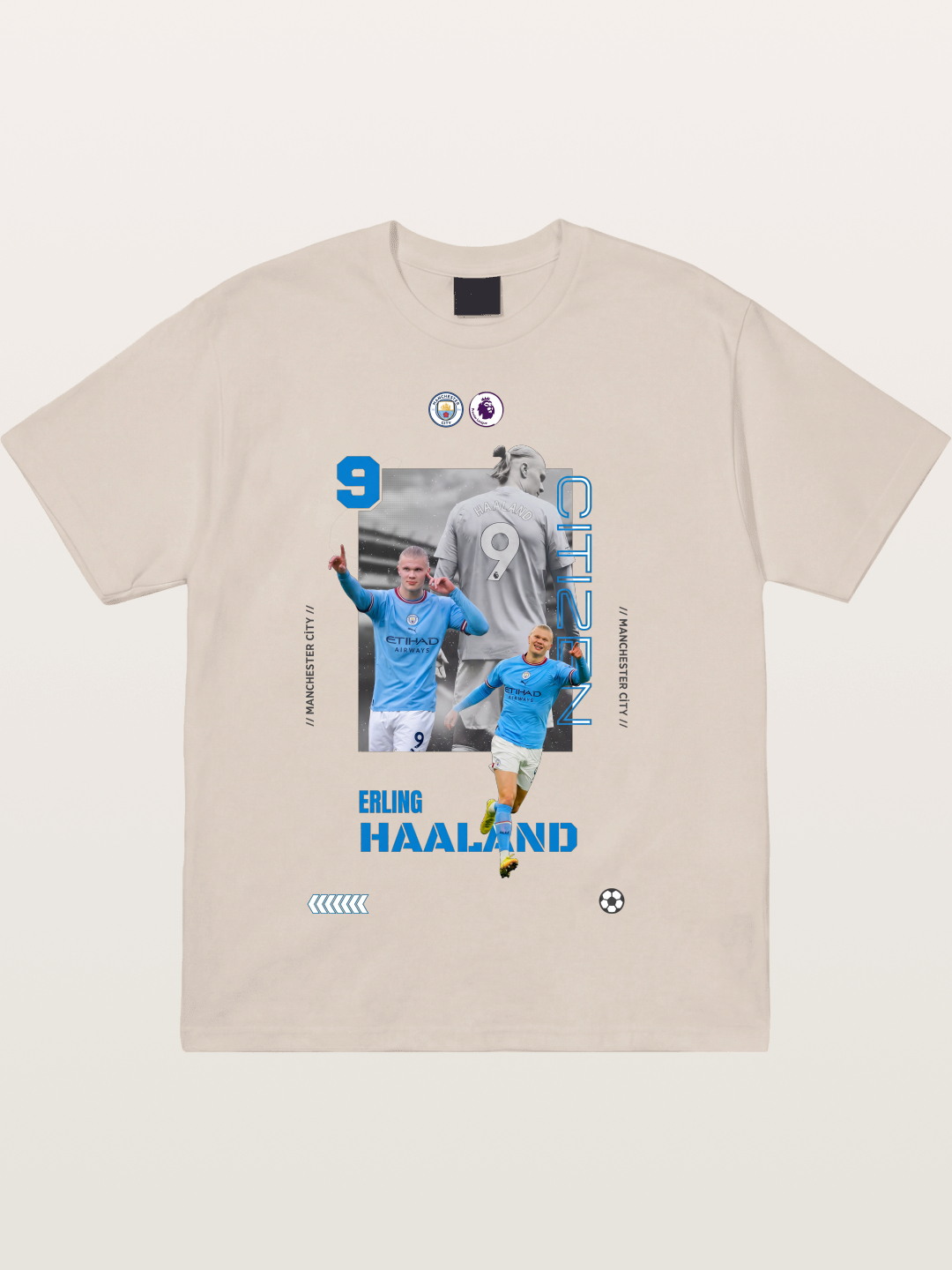 Haaland City Montage Print Cotton T-shirt