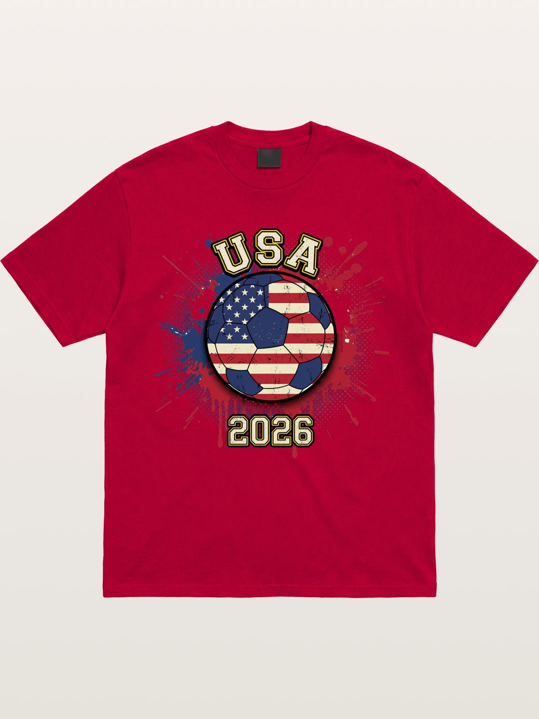 USA 2026 Soccer Ball Print Gildan T-shirt