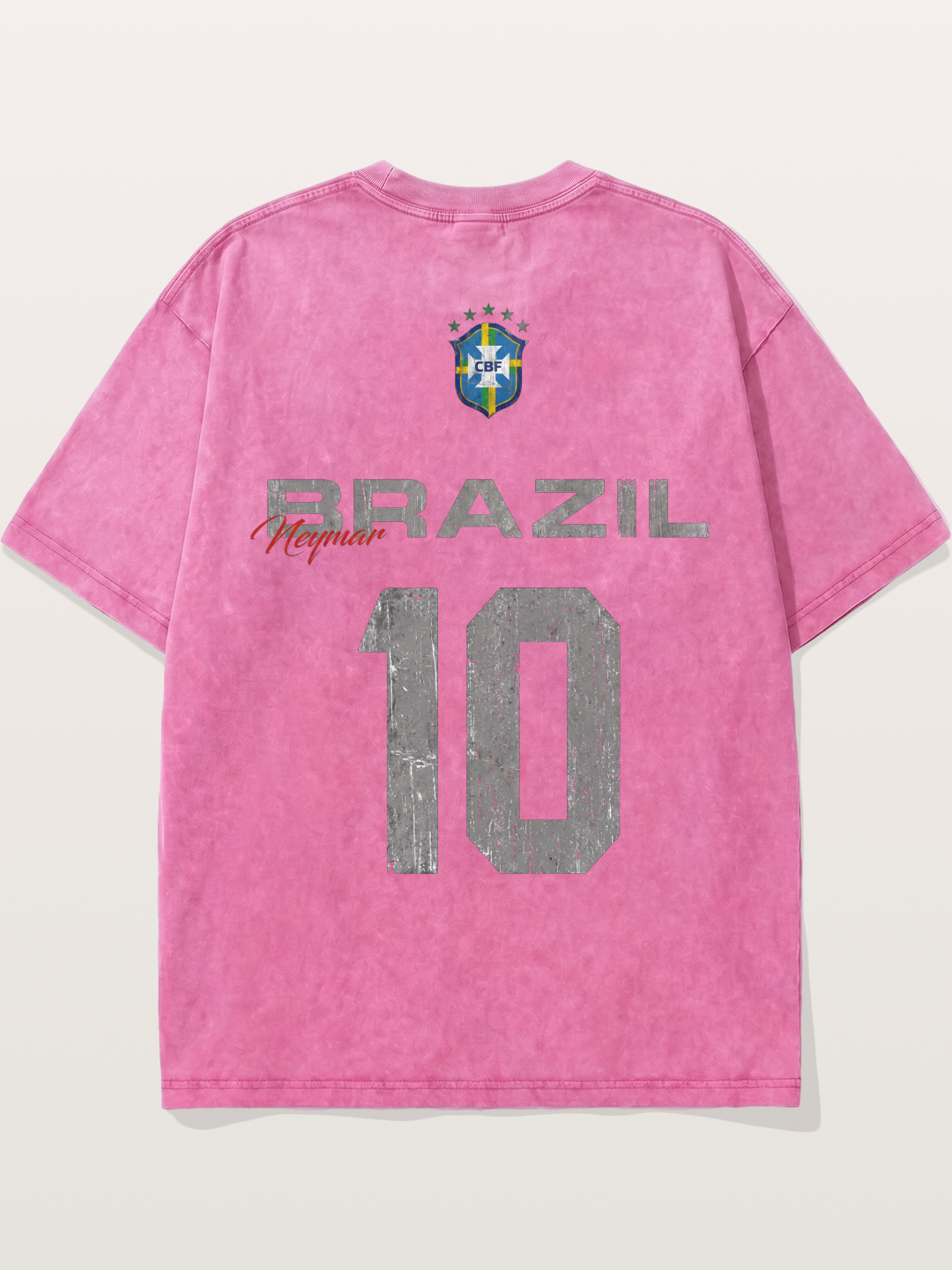 Brazil Neymar 10 Vintage Washed T-shirt