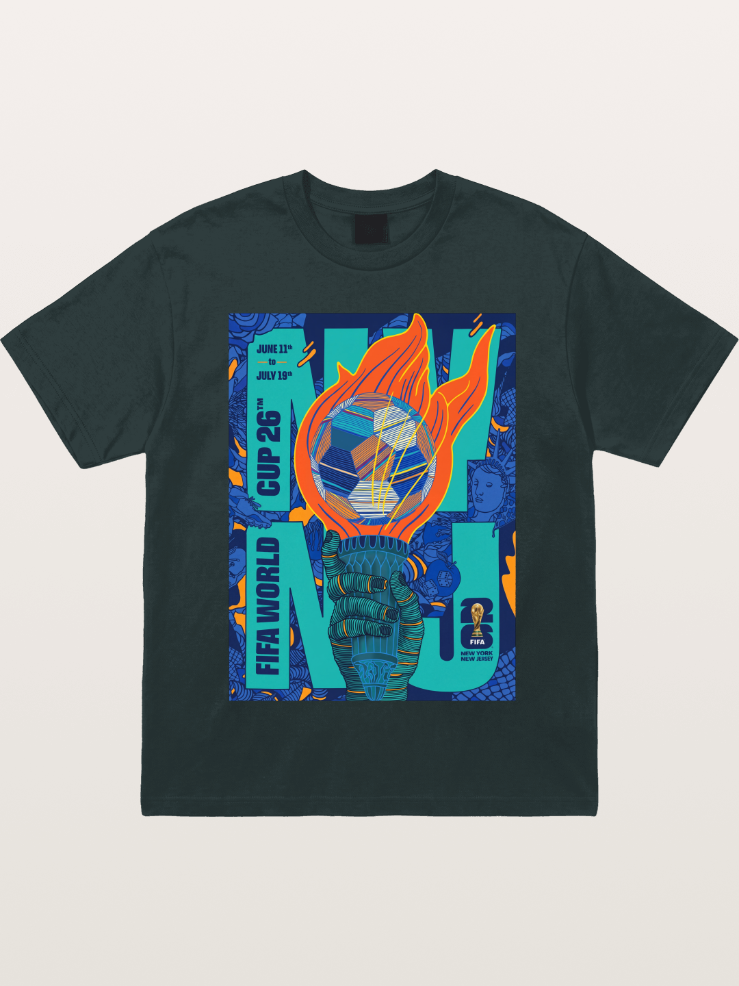 NYNJ WC 2026 Liberty Torch Soccer Gildan T-shirt