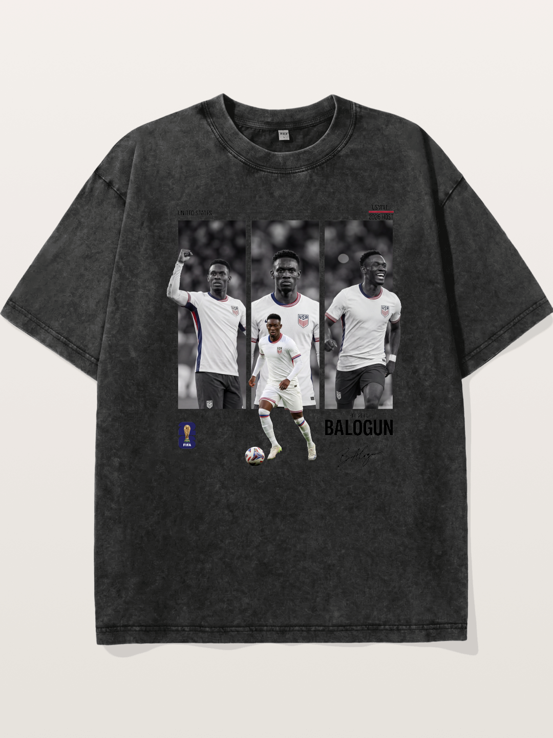 Folarin Balogun Three Panel Archive Washed T-shirt
