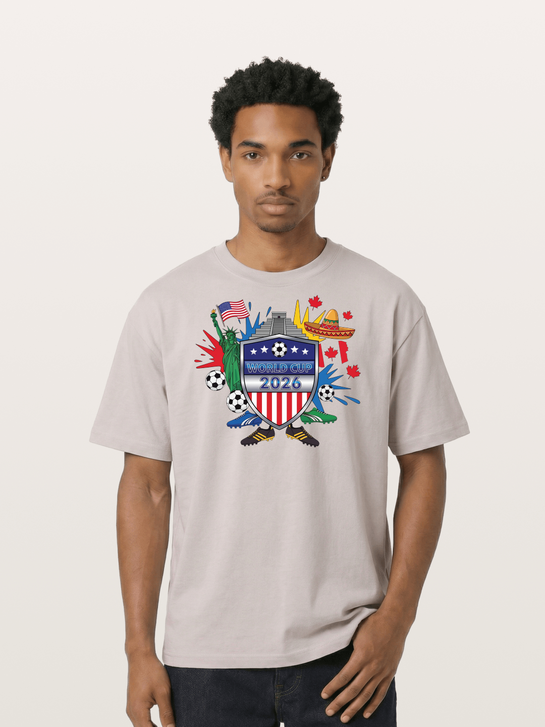 USA Mexico Canada WC Shield Cotton T-shirt