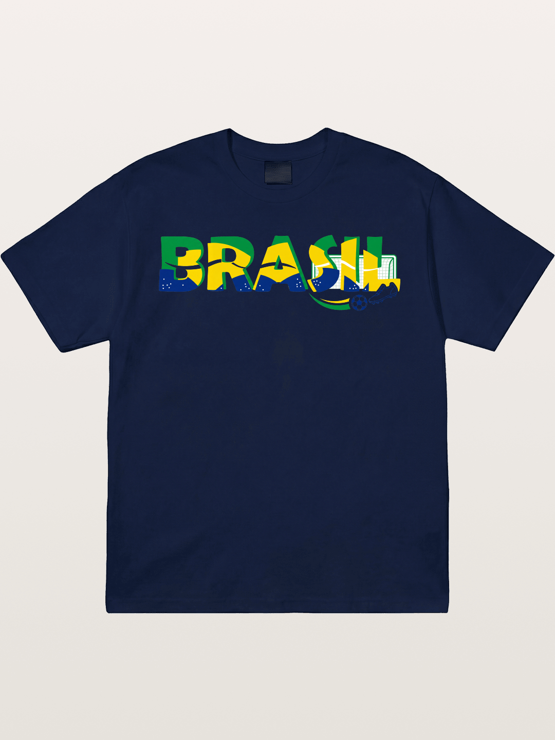 Brasil Typo Soccer Badge Gildan T-shirt