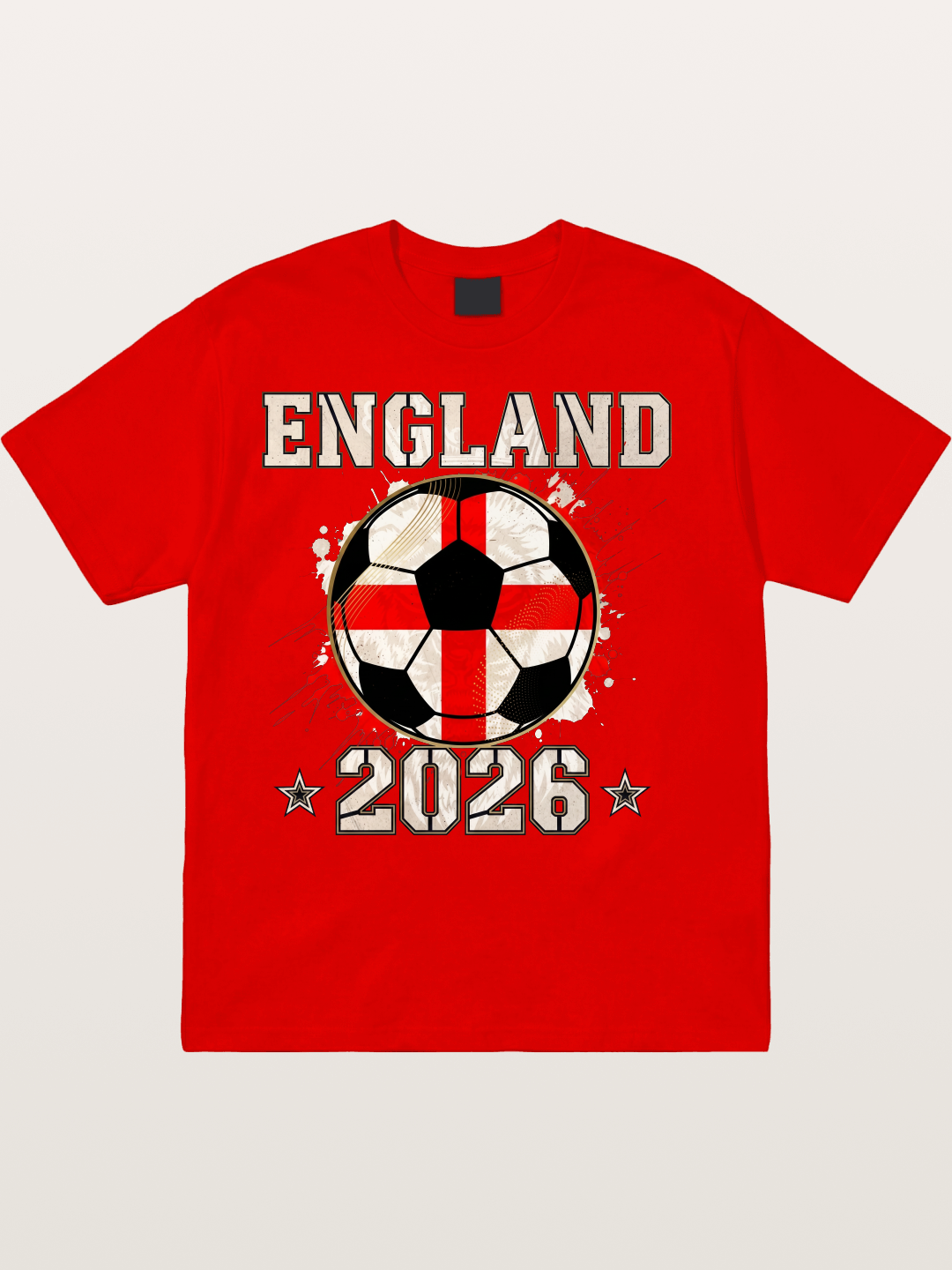 England 2026 Soccer Cross Flag Cotton T-shirt