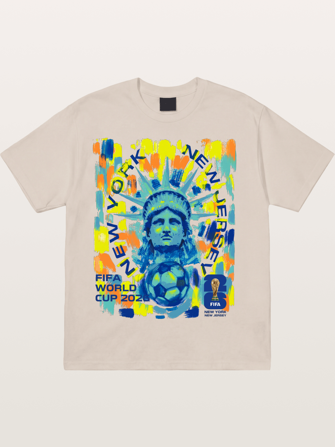 NY NJ WC 2026 Statue of Liberty Art Cotton T-shirt