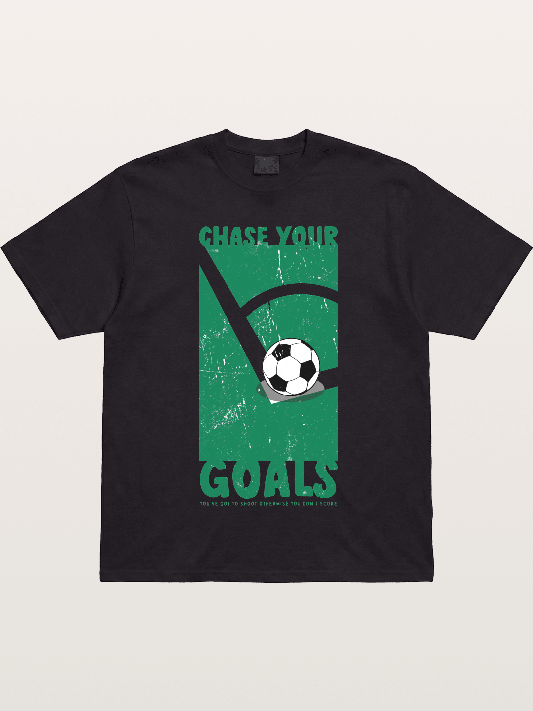 Chase Your Goals Green Poster Gildan T-shirt