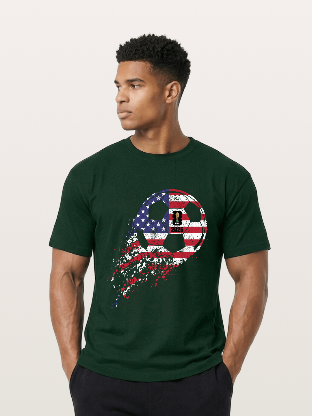 American Flag WC 2026 Ball Gildan T-shirt