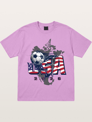 American Flag Soccer Map 2026 Gildan T-shirt