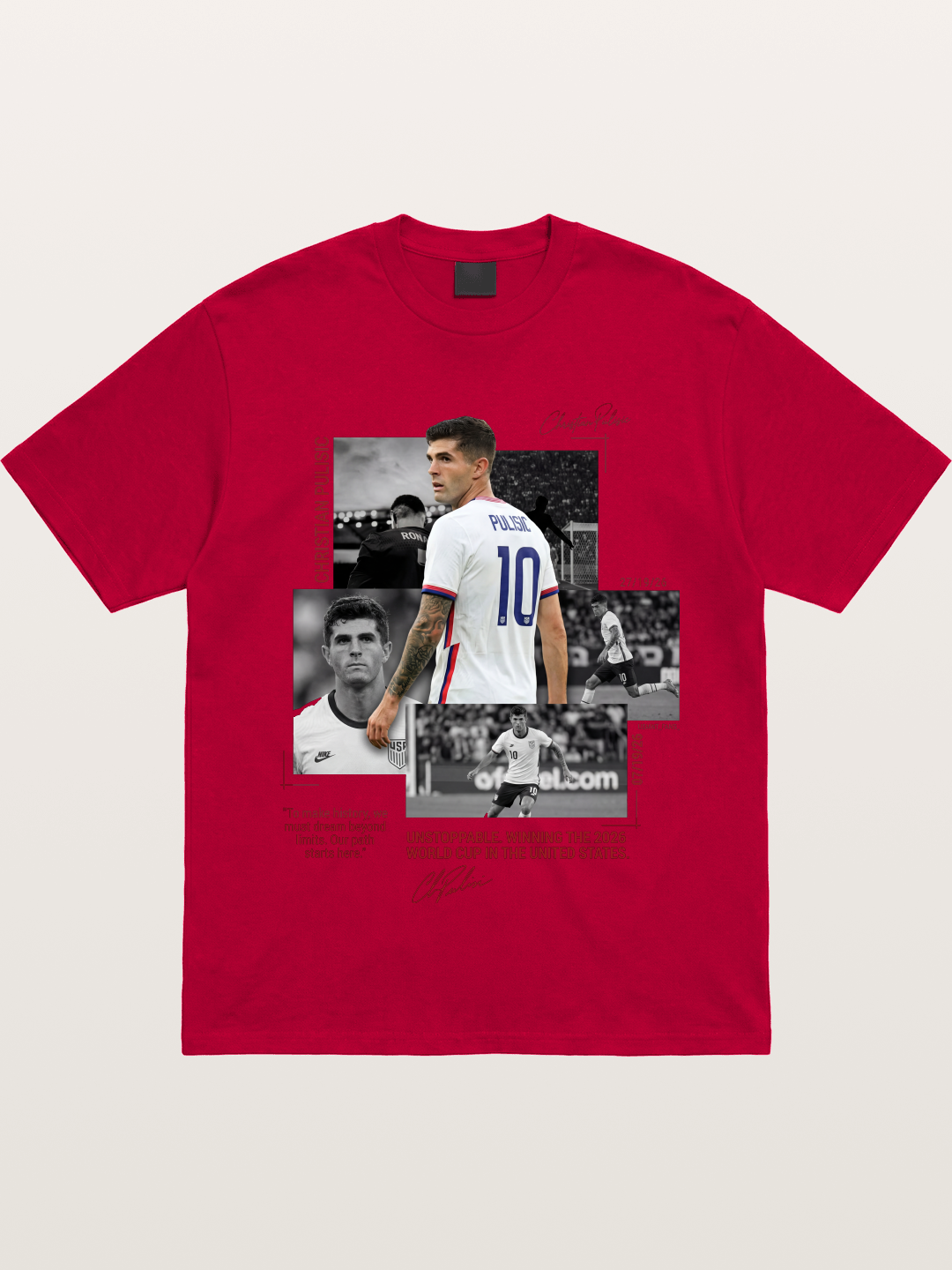 Christian Pulisic Match Day Montage Gildan T-shirt