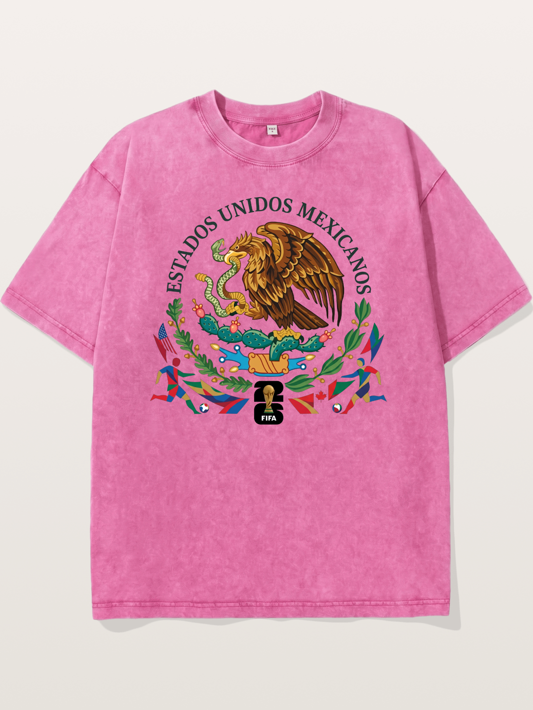 Mexican Eagle World Cup Art Washed T-shirt
