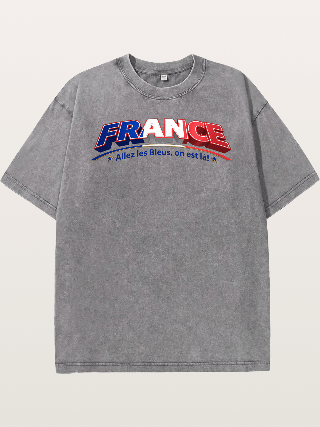 France Retro Team Logo WC Washed T-shirt