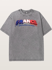 France Retro Team Logo WC Washed T-shirt
