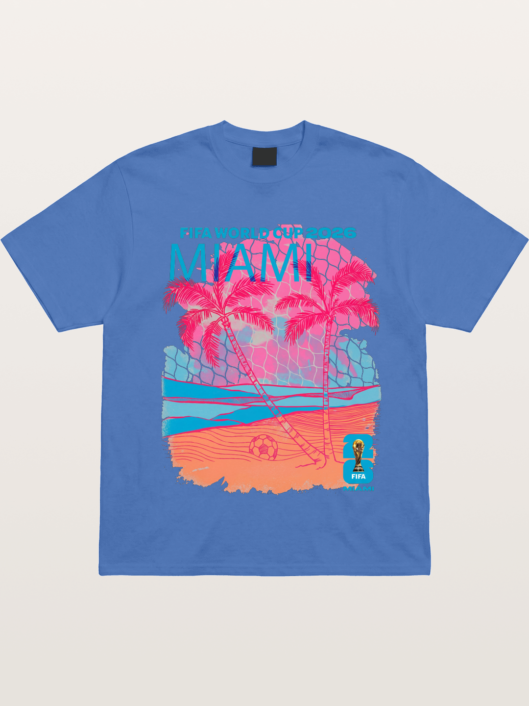 Miami WC 2026 Tropical Sunset Beach Gildan T-shirt