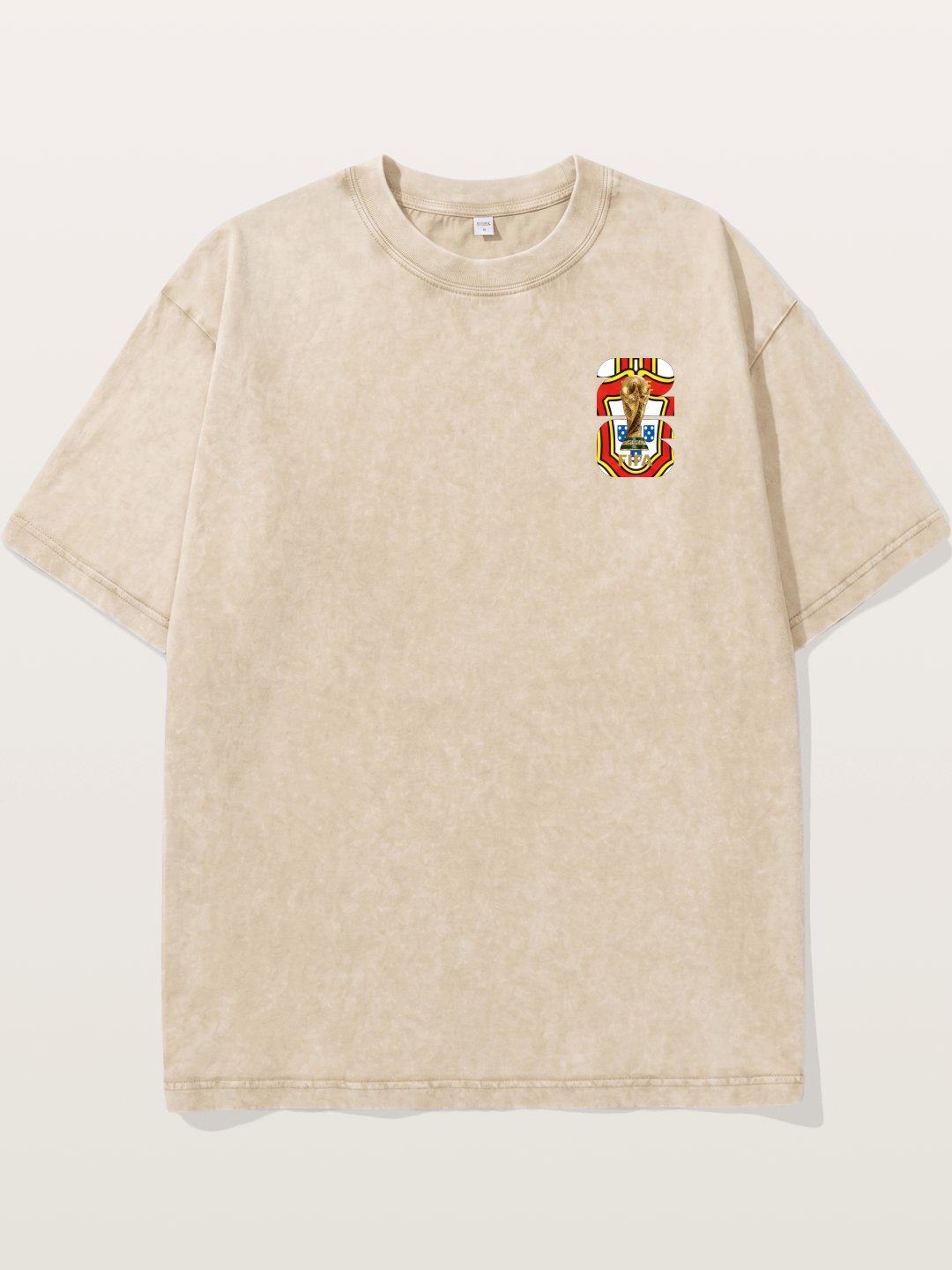 Portugal World Cup Trophy Emblem Washed T-shirt