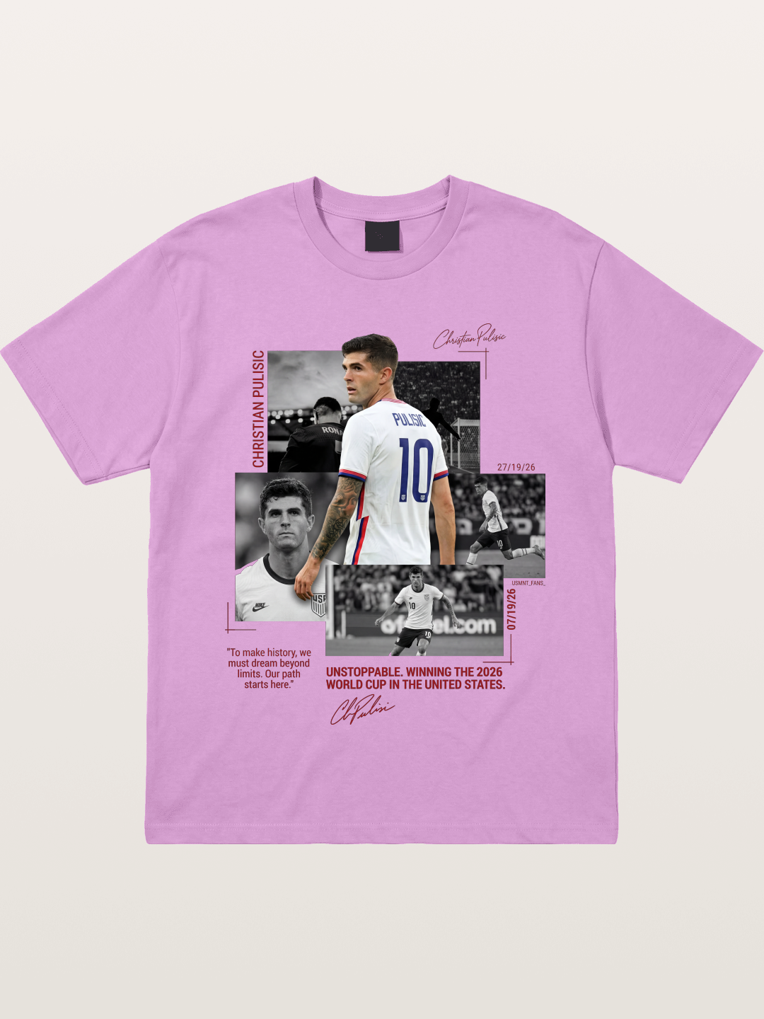 Christian Pulisic Match Day Montage Gildan T-shirt