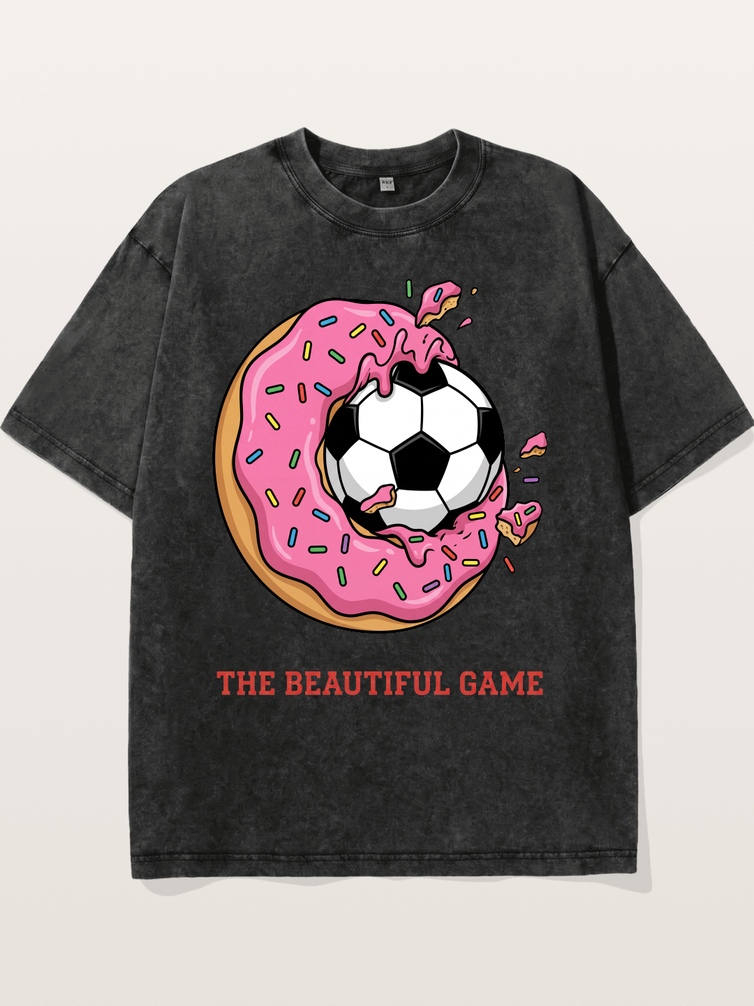 Donut Soccer Sweet Game Art Washed T-shirt