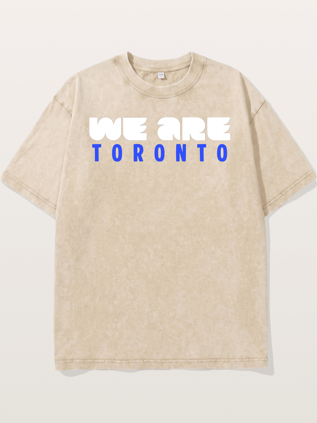 Toronto Blue-Red Two-Tone Text Washed T-shirt