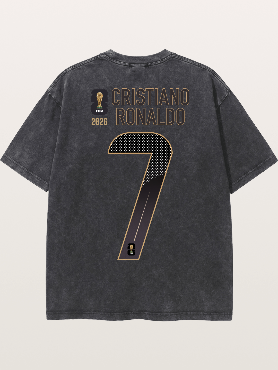 Portugal 7 Ronaldo 2026 WC Washed T-shirt