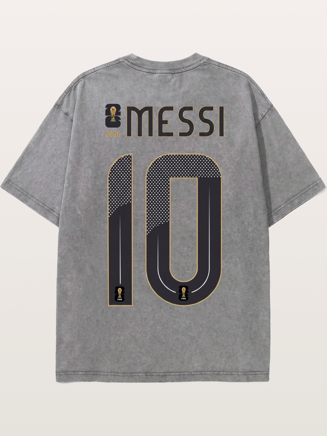 Argentina 10 Messi 2026 WC Washed T-shirt