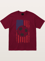 USA Flag Soccer Ball 2026 Vintage Gildan T-shirt