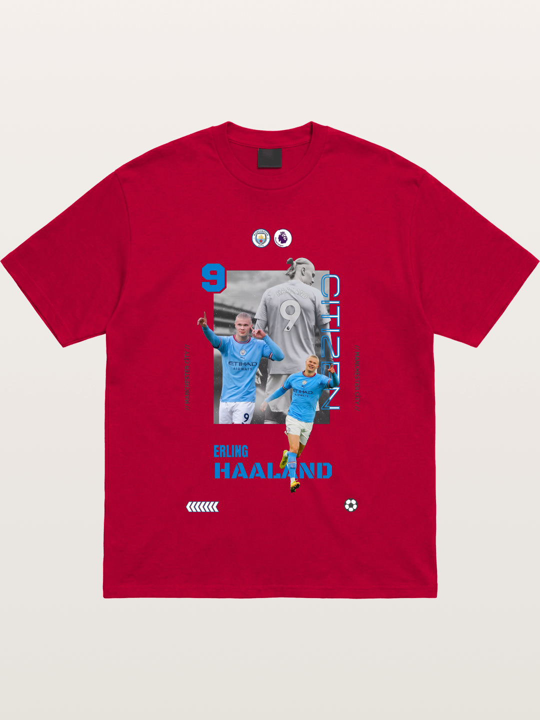 Haaland City Montage Print Gildan T-shirt