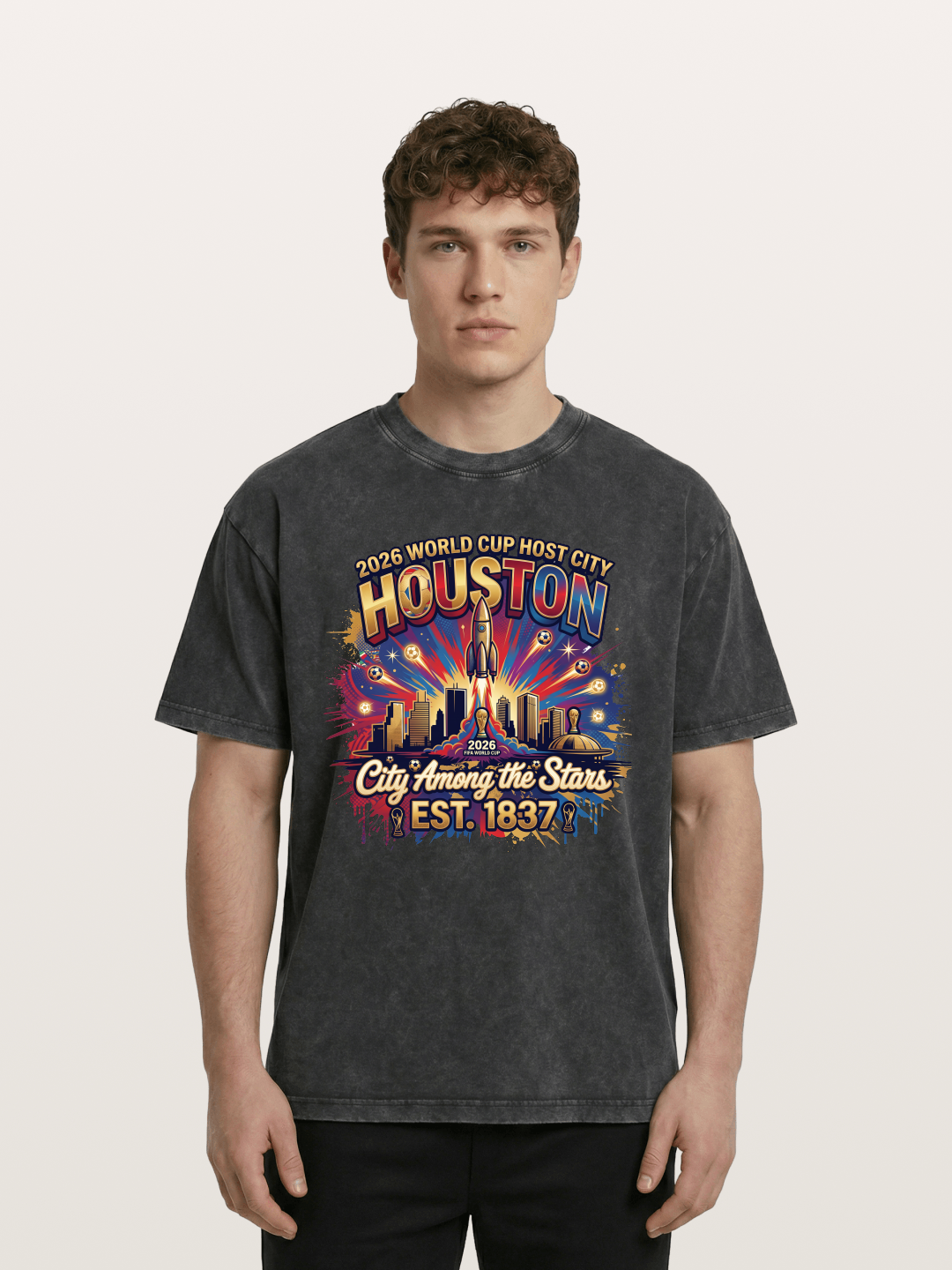 Houston 2026 Host City Art Washed T-shirt