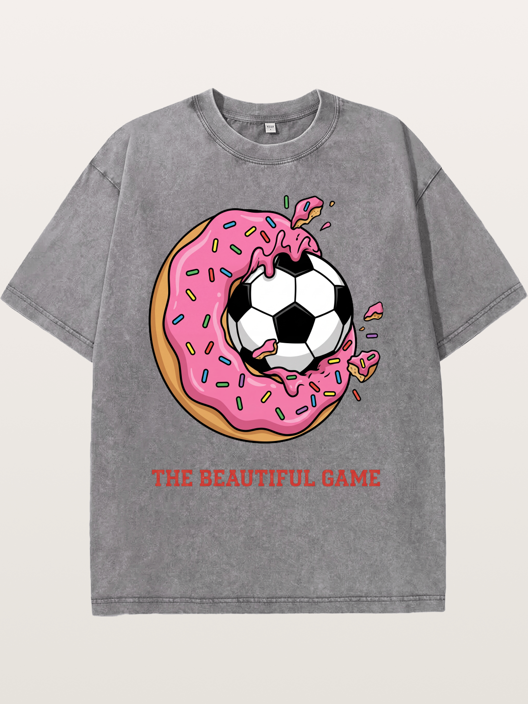 Donut Soccer Sweet Game Art Washed T-shirt