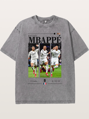 Mbappe Match Moment Collage Washed T-shirt