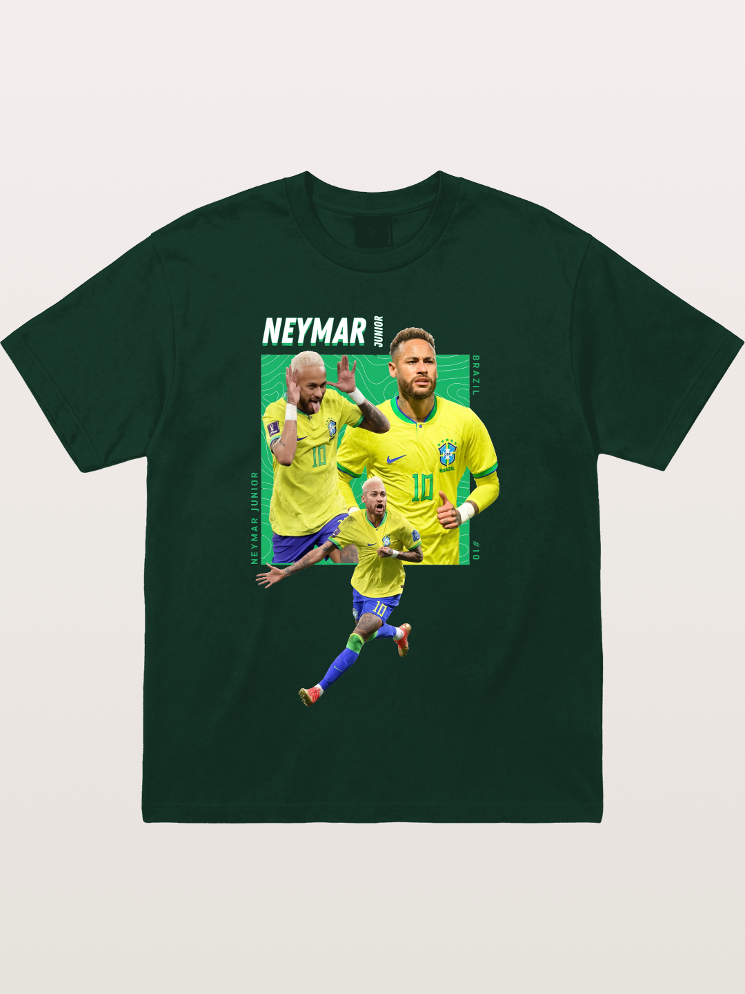 Neymar Collage Brazil Poster Gildan T-shirt