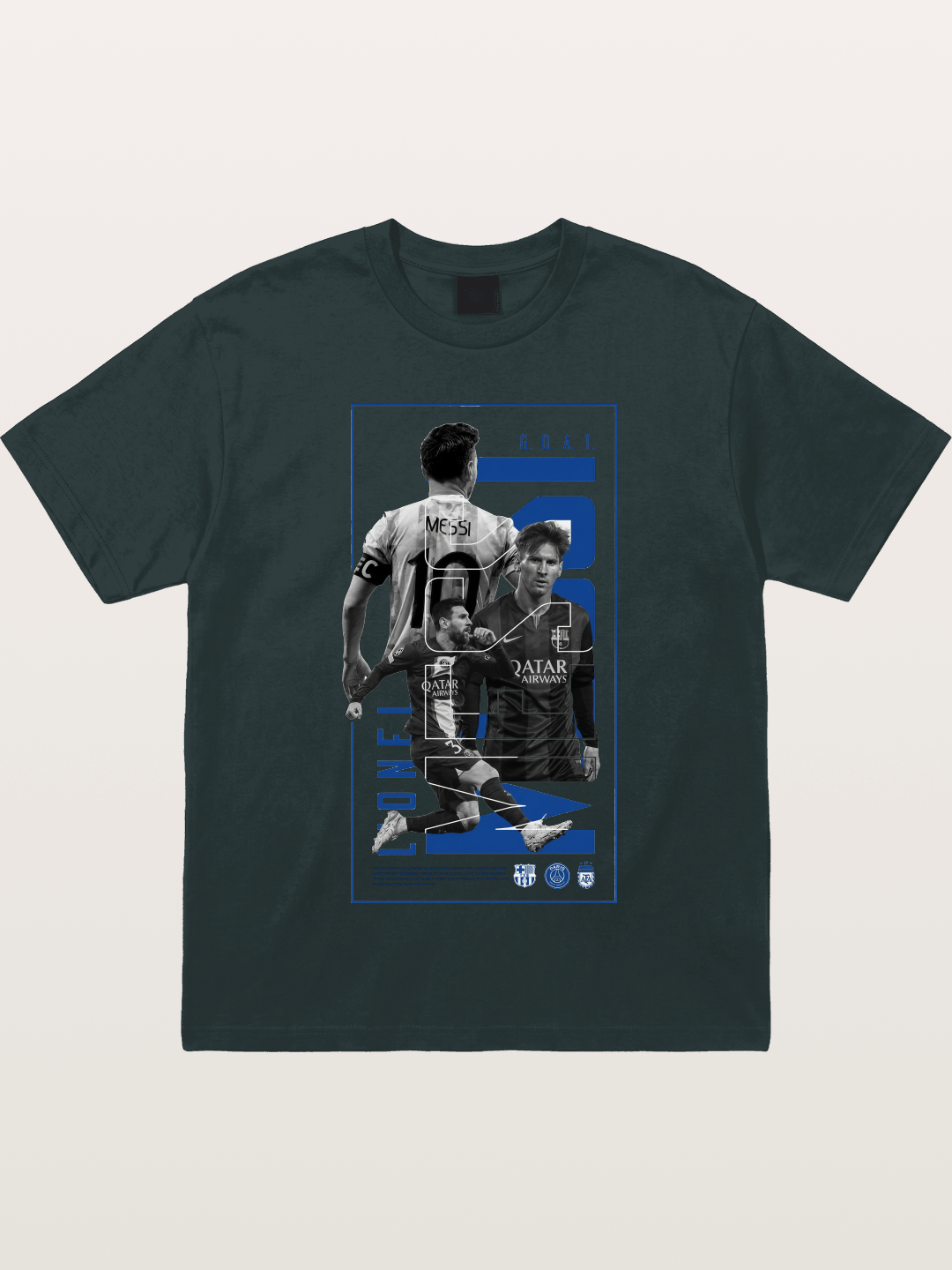 Messi GOAT Collage Poster Gildan T-shirt
