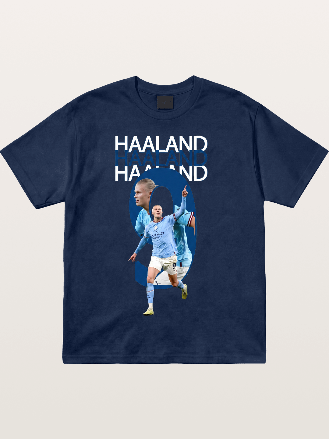 Haaland Man City Number 9 Art Cotton T-shirt