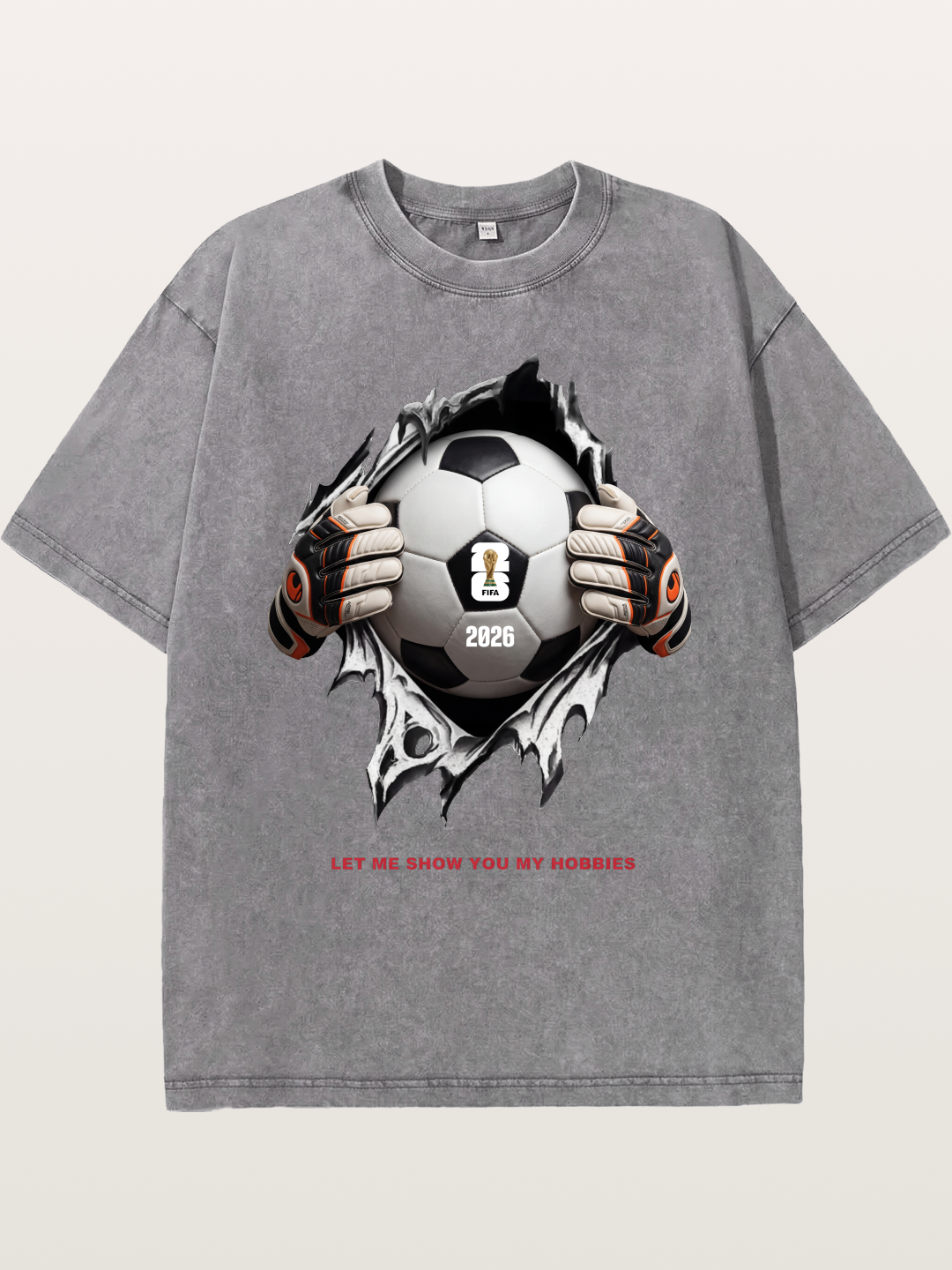 Soccer Ball Tear Effect 2026 Washed T-shirt