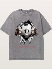 Soccer Ball Tear Effect 2026 Washed T-shirt