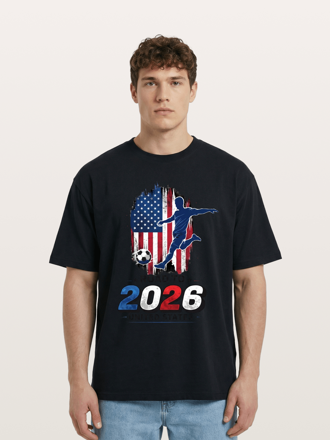 Road to 2026 USA Soccer Player Cotton T-shirt
