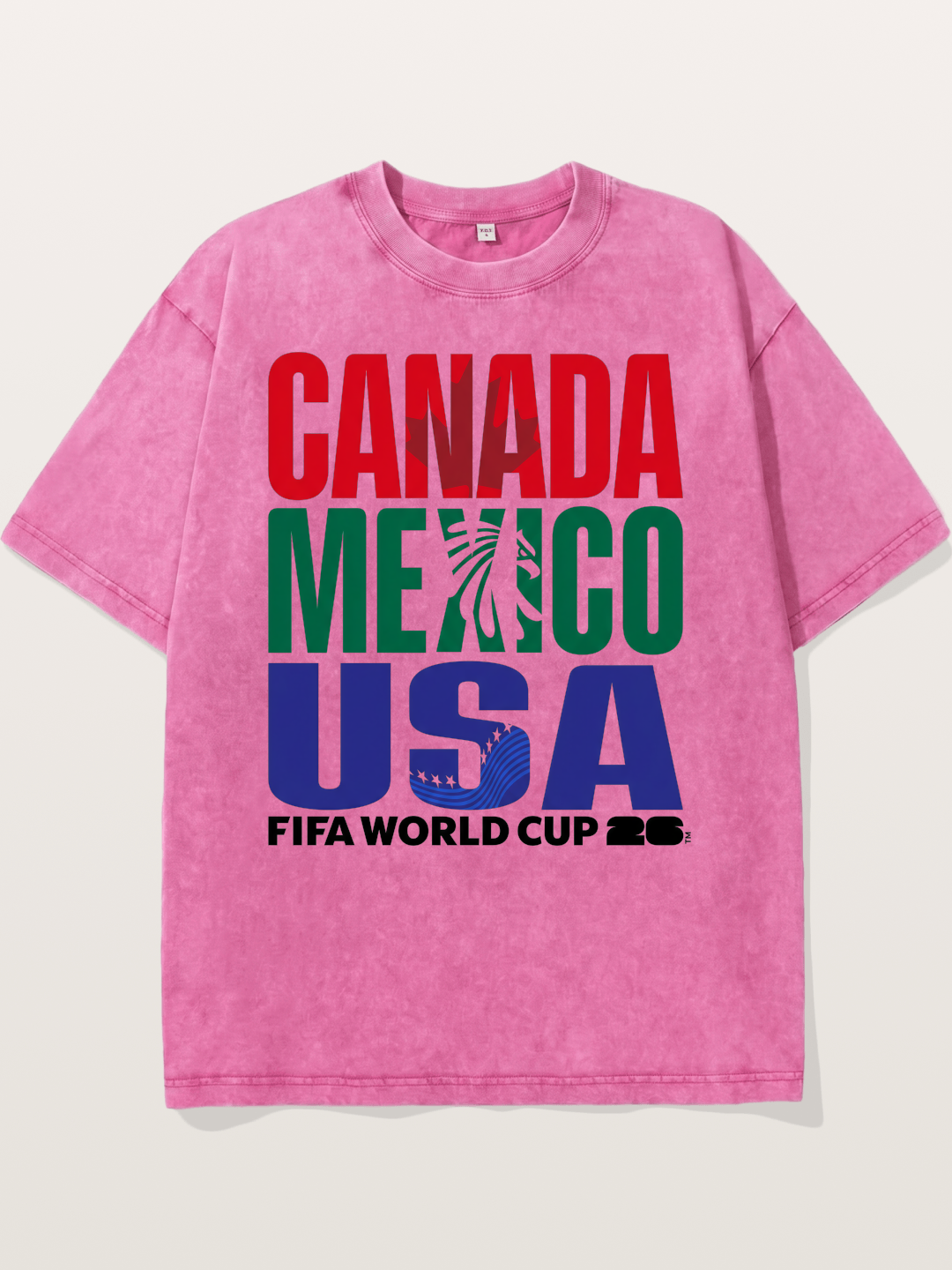 2026 World Cup Host Nations Print Washed T-shirt