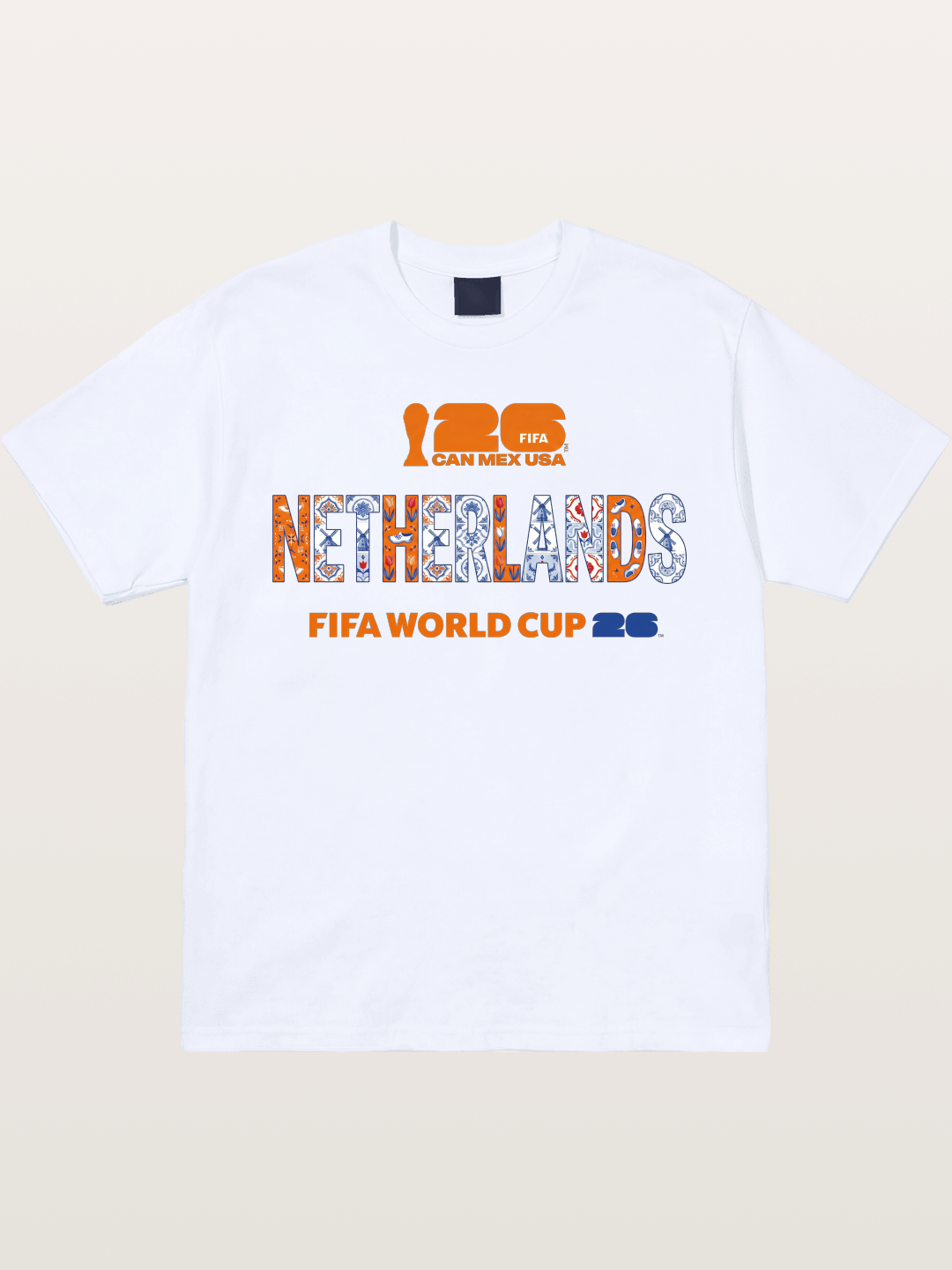 Netherlands 2026 Delft Blue Typo Gildan T-shirt