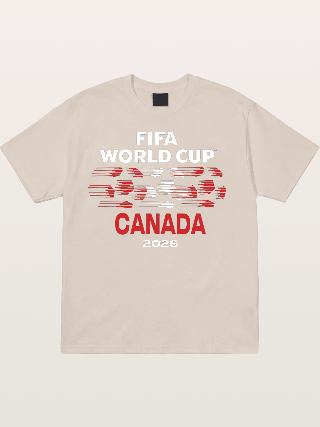 Canada WC 2026 Speed Text Design Cotton T-shirt