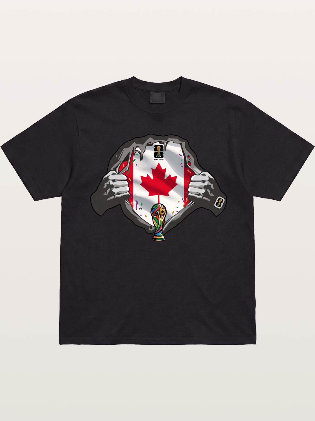Canada Flag World Cup Poster Gildan T-shirt