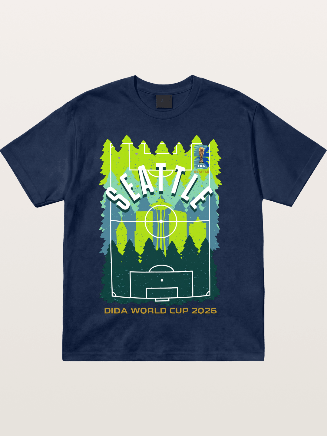 Seattle WC 2026 Forest Soccer Pitch Cotton T-shirt