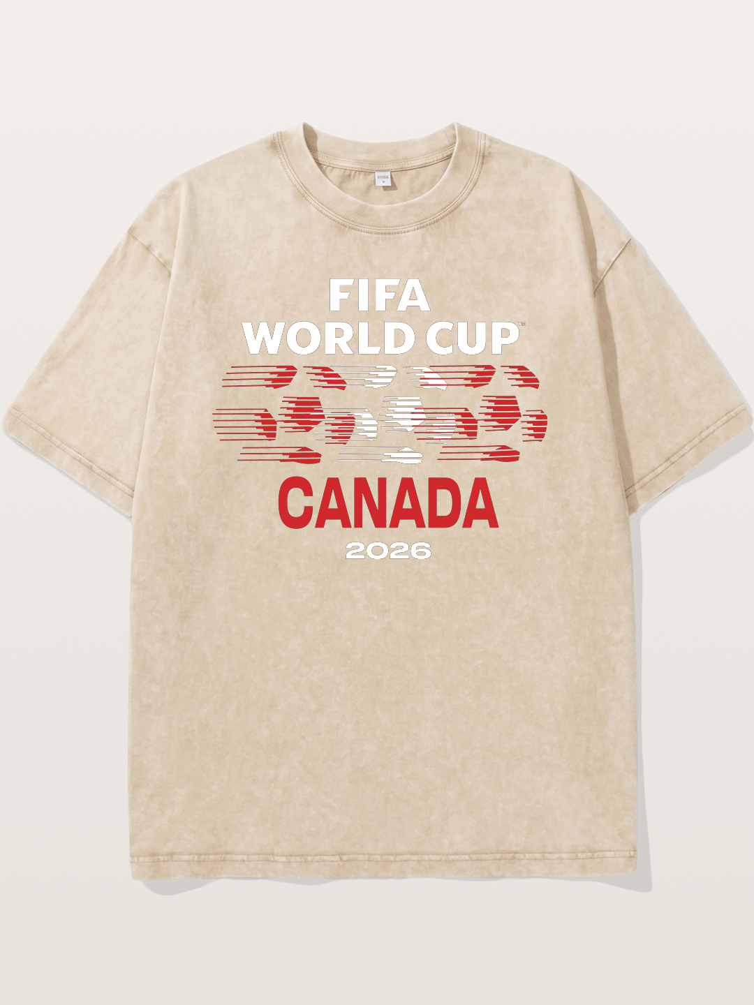Canada WC 2026 Speed Text Design Washed T-shirt